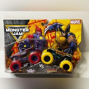 Marvel The Sentinels vs Wolverine Monster Jam Monster Truck Set - Red and Yellow